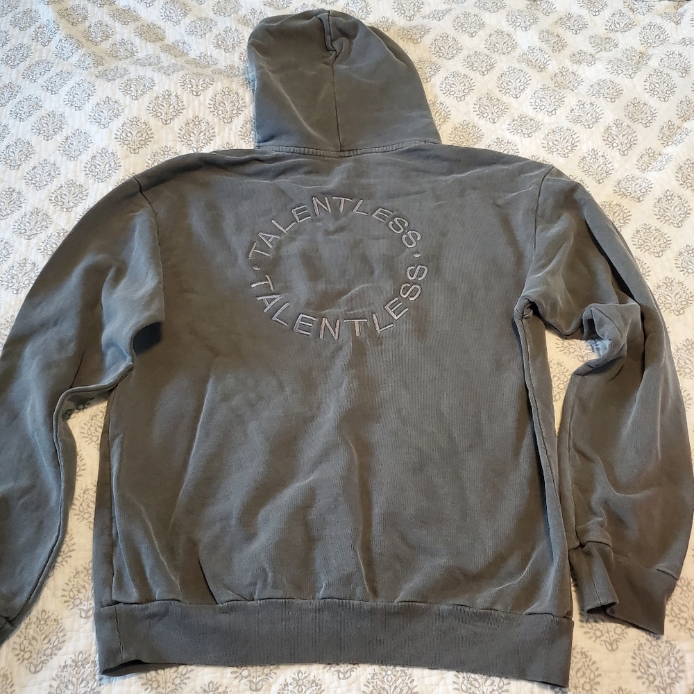 Talentless Heavyweight Gray Hoodie - Picture 8 of 13